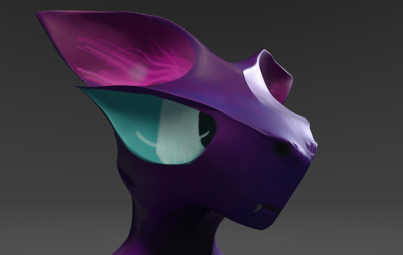 Bat Cat sculpture Free low-poly 3D model_11