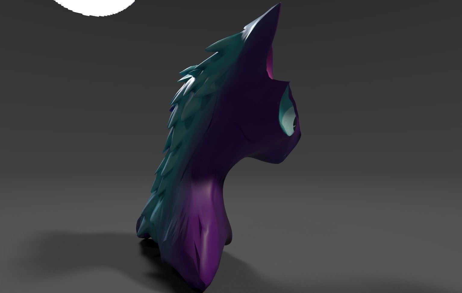 Bat Cat sculpture Free low-poly 3D model_4