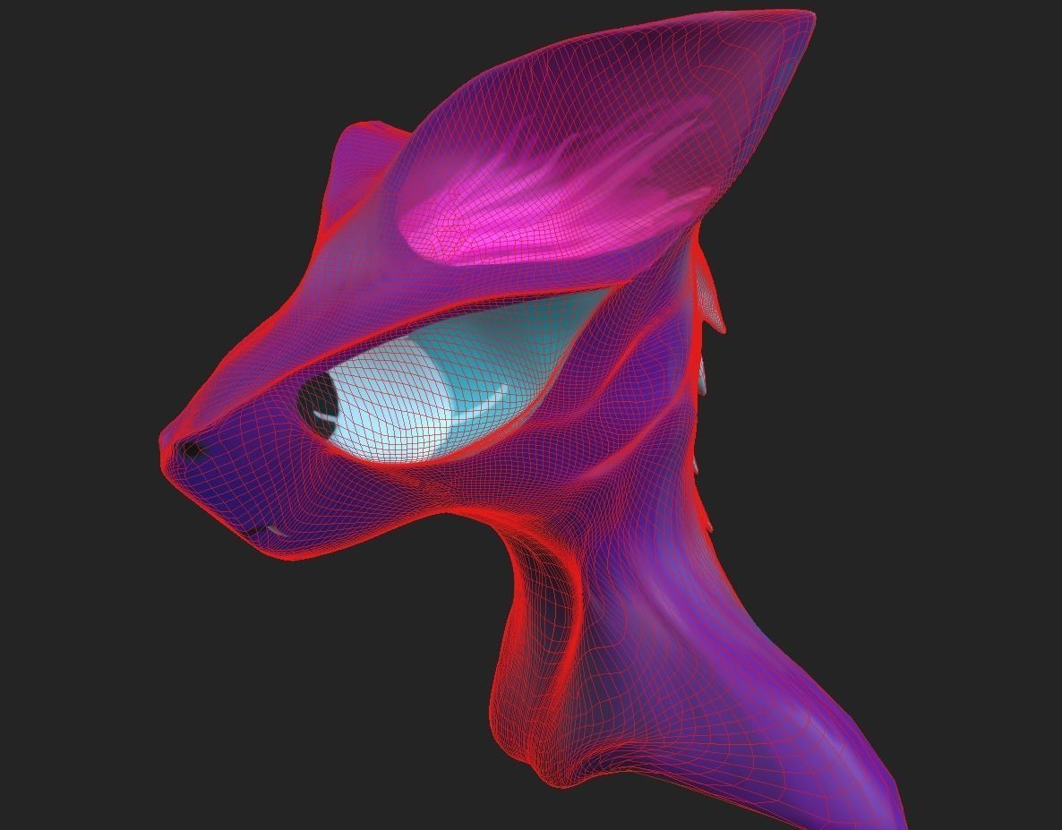 Bat Cat sculpture Free low-poly 3D model_19