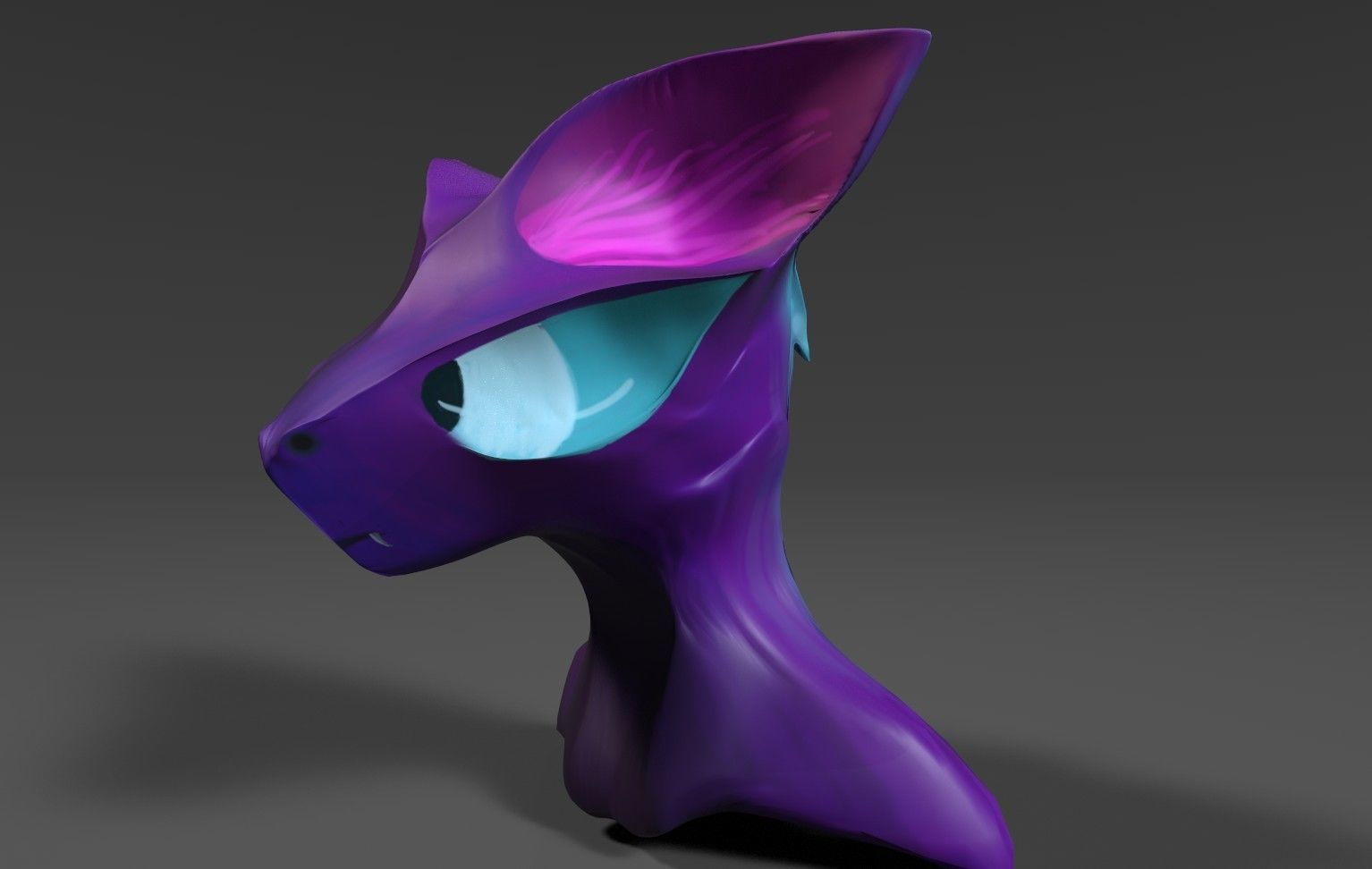 Bat Cat sculpture Free low-poly 3D model_7