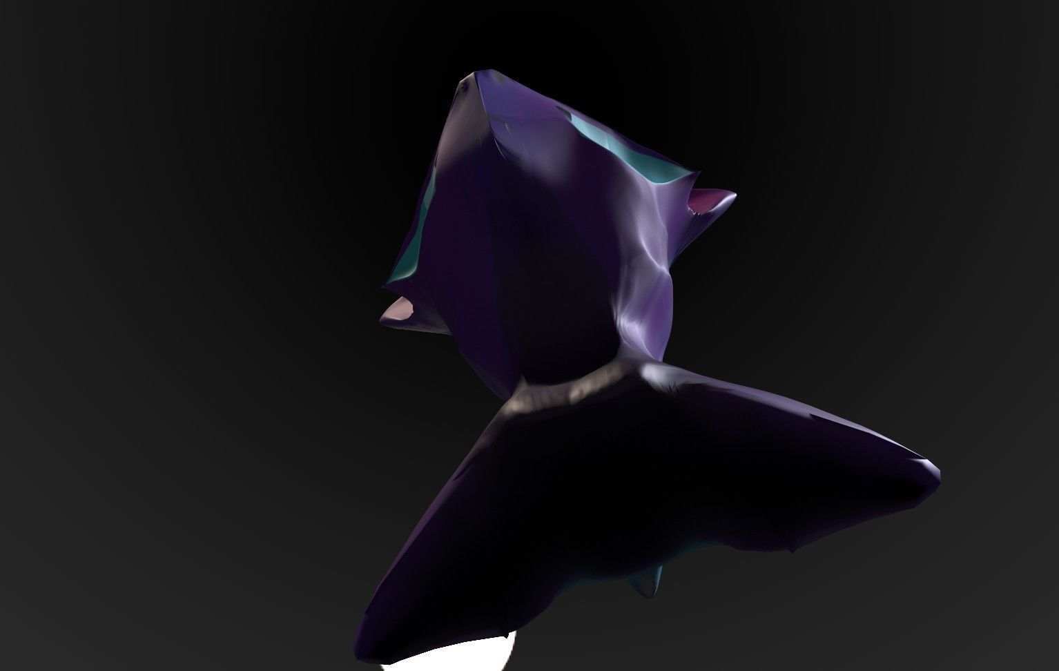 Bat Cat sculpture Free low-poly 3D model_16
