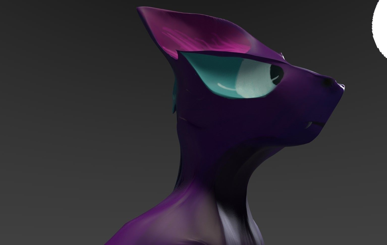 Bat Cat sculpture Free low-poly 3D model_5