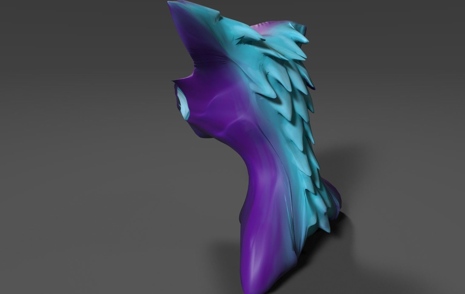 Bat Cat sculpture Free low-poly 3D model_9