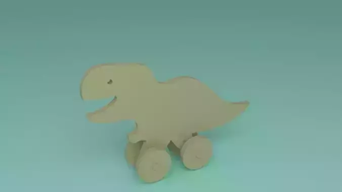 toy wooden trex dinosaur