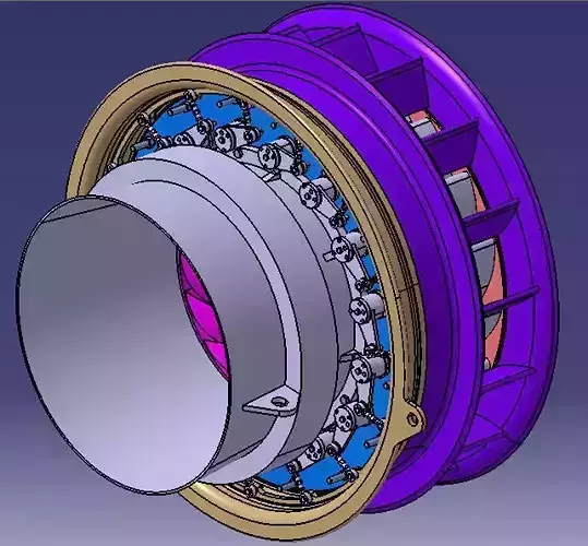 Horizontal Francis Turbine Free 3D model