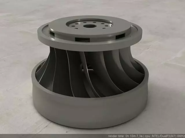 Francis Turbine Runner Free 3D model_0