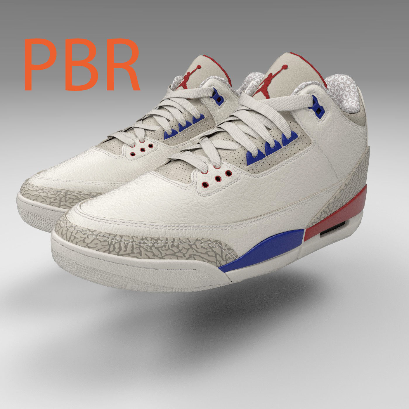 Air Jordan 3 Retro PBR 3D model_4