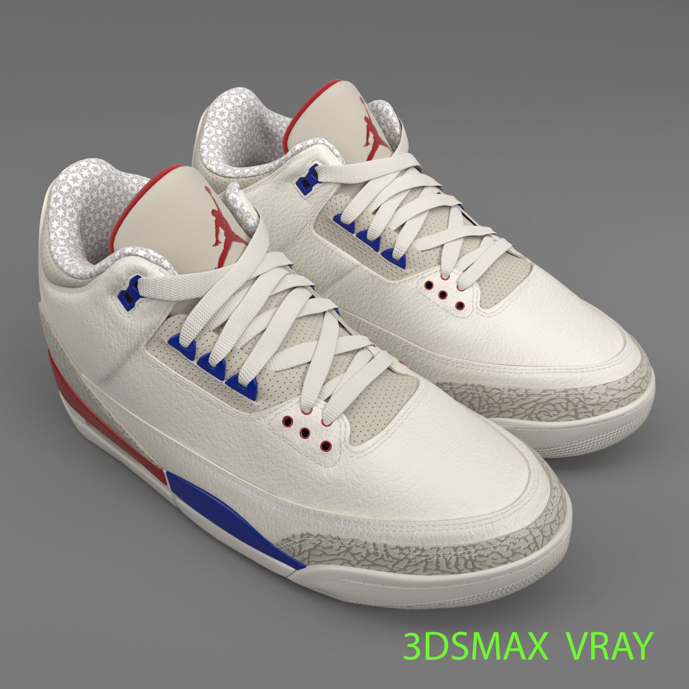 Air Jordan 3 Retro PBR 3D model_1