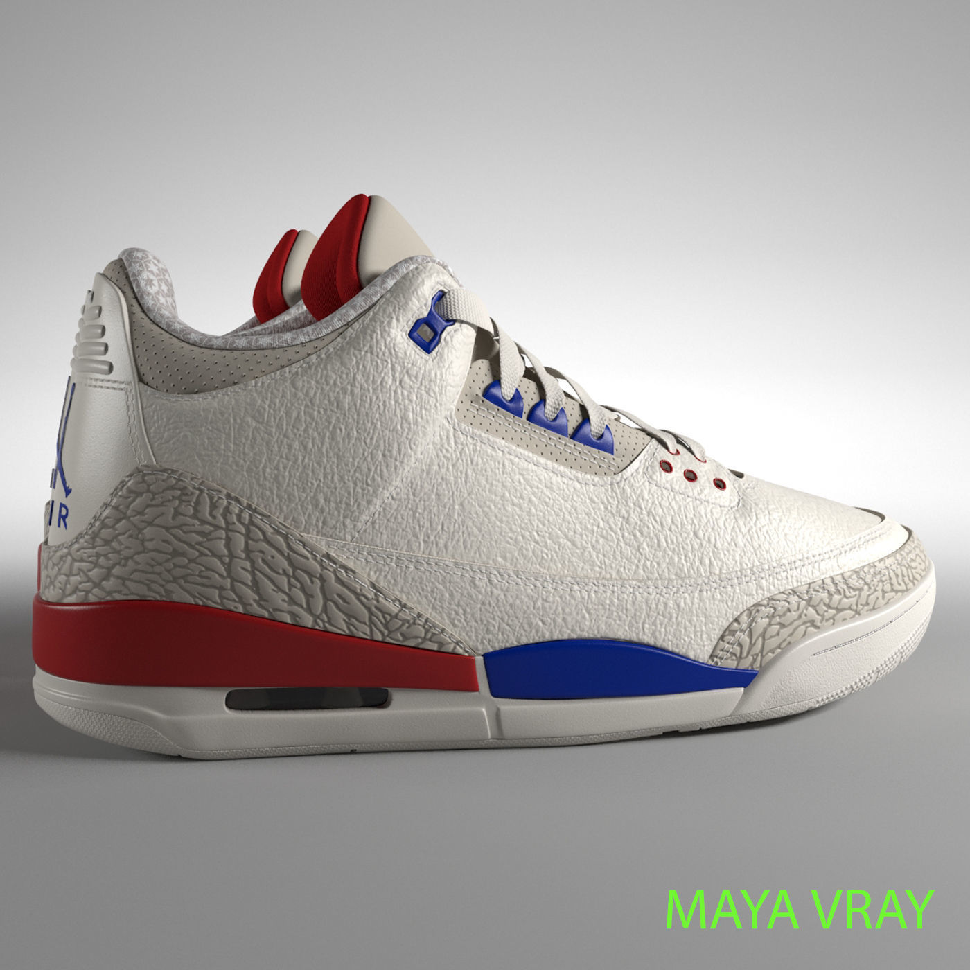 Air Jordan 3 Retro PBR 3D model_9