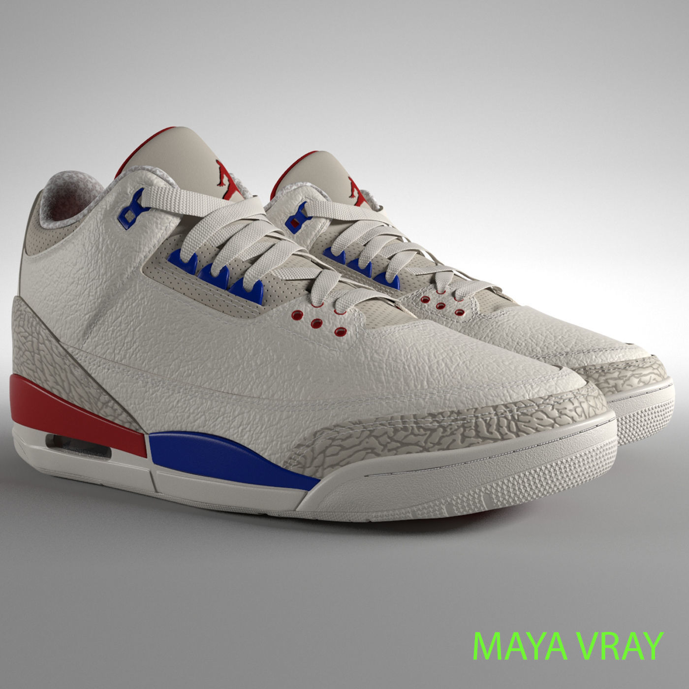 Air Jordan 3 Retro PBR 3D model_3