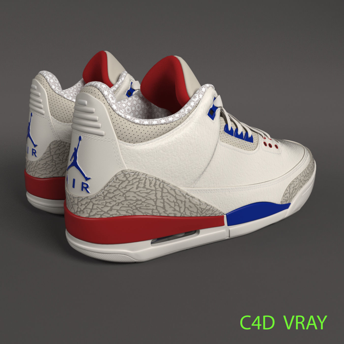 Air Jordan 3 Retro PBR 3D model_8