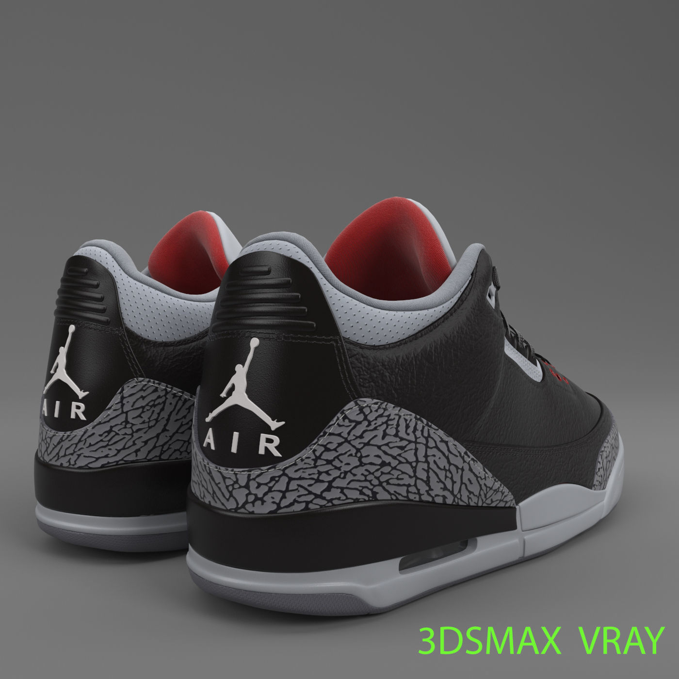 Air Jordan 3 Retro PBR 3D model_4