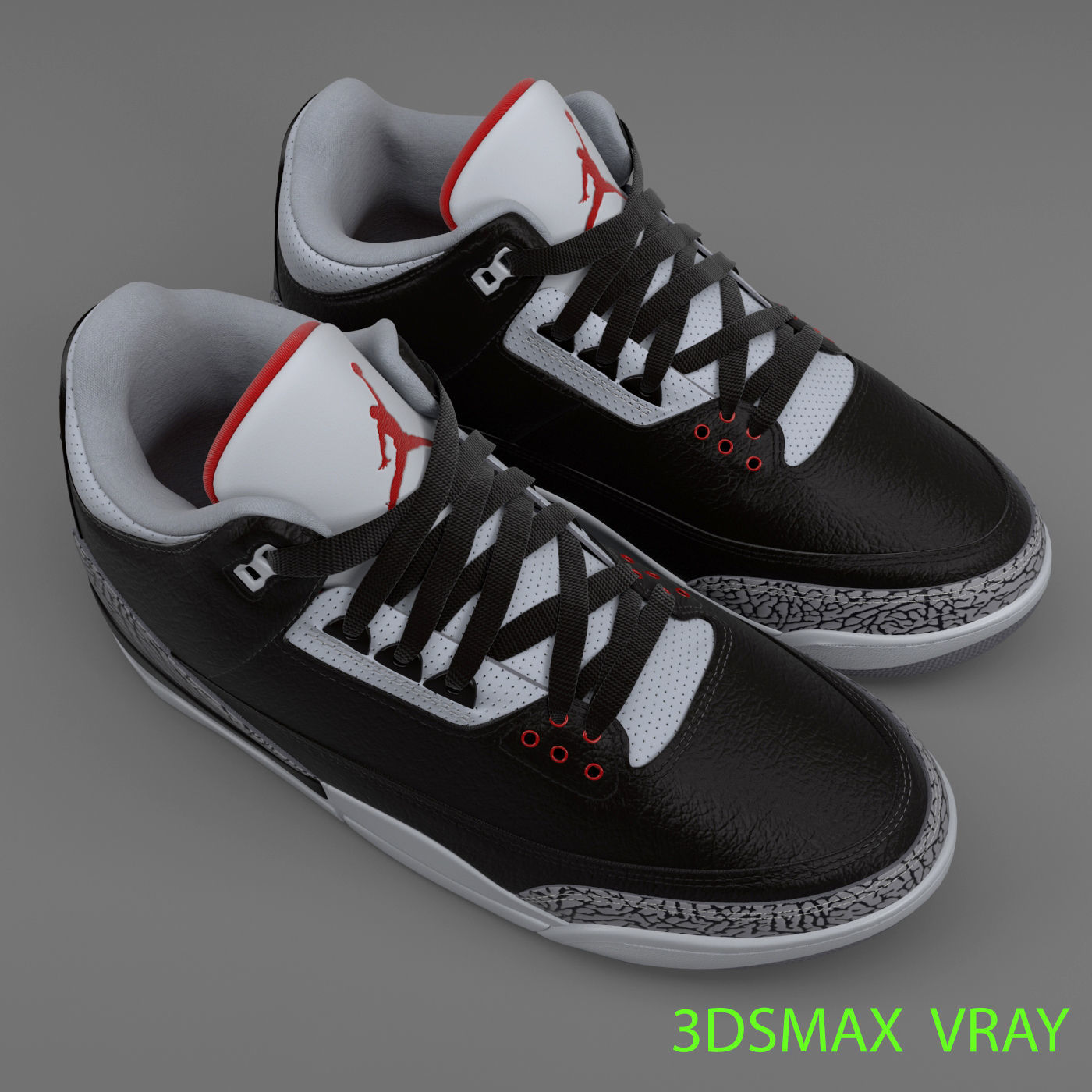 Air Jordan 3 Retro PBR 3D model_1