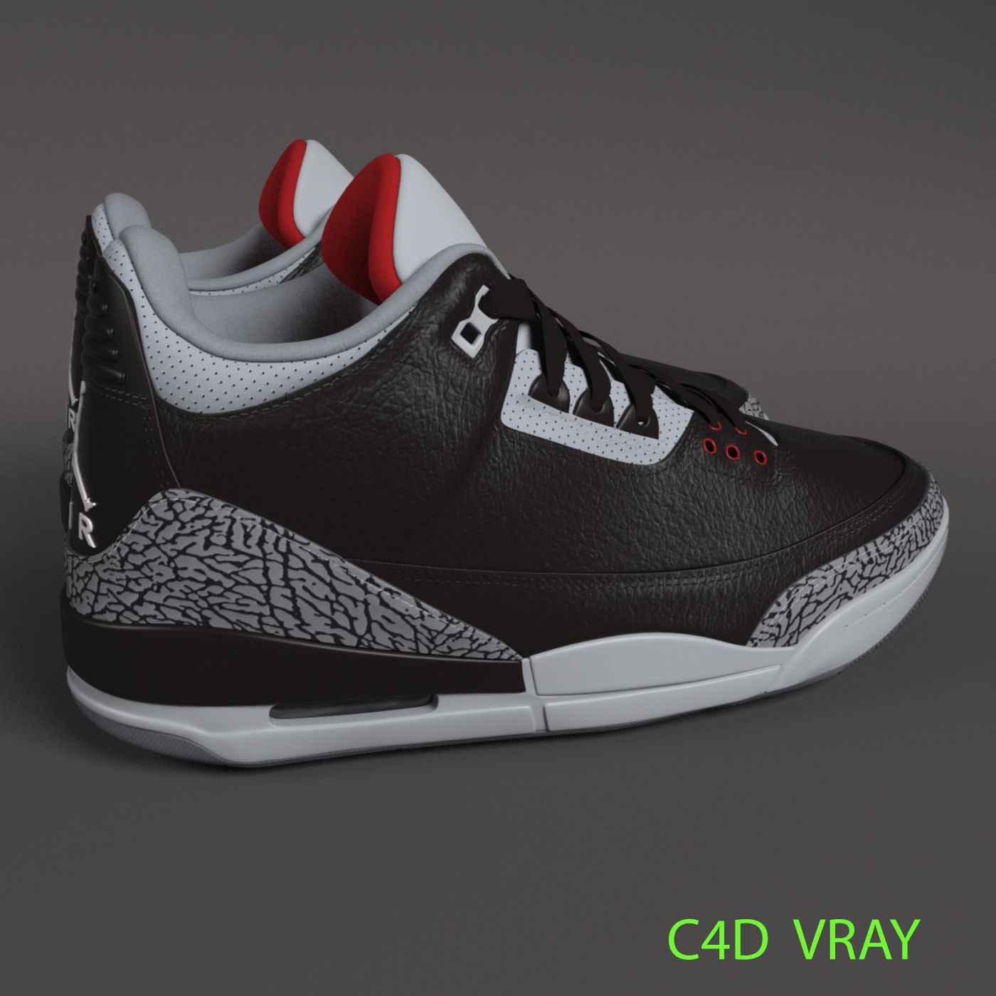 Air Jordan 3 Retro PBR 3D model_6