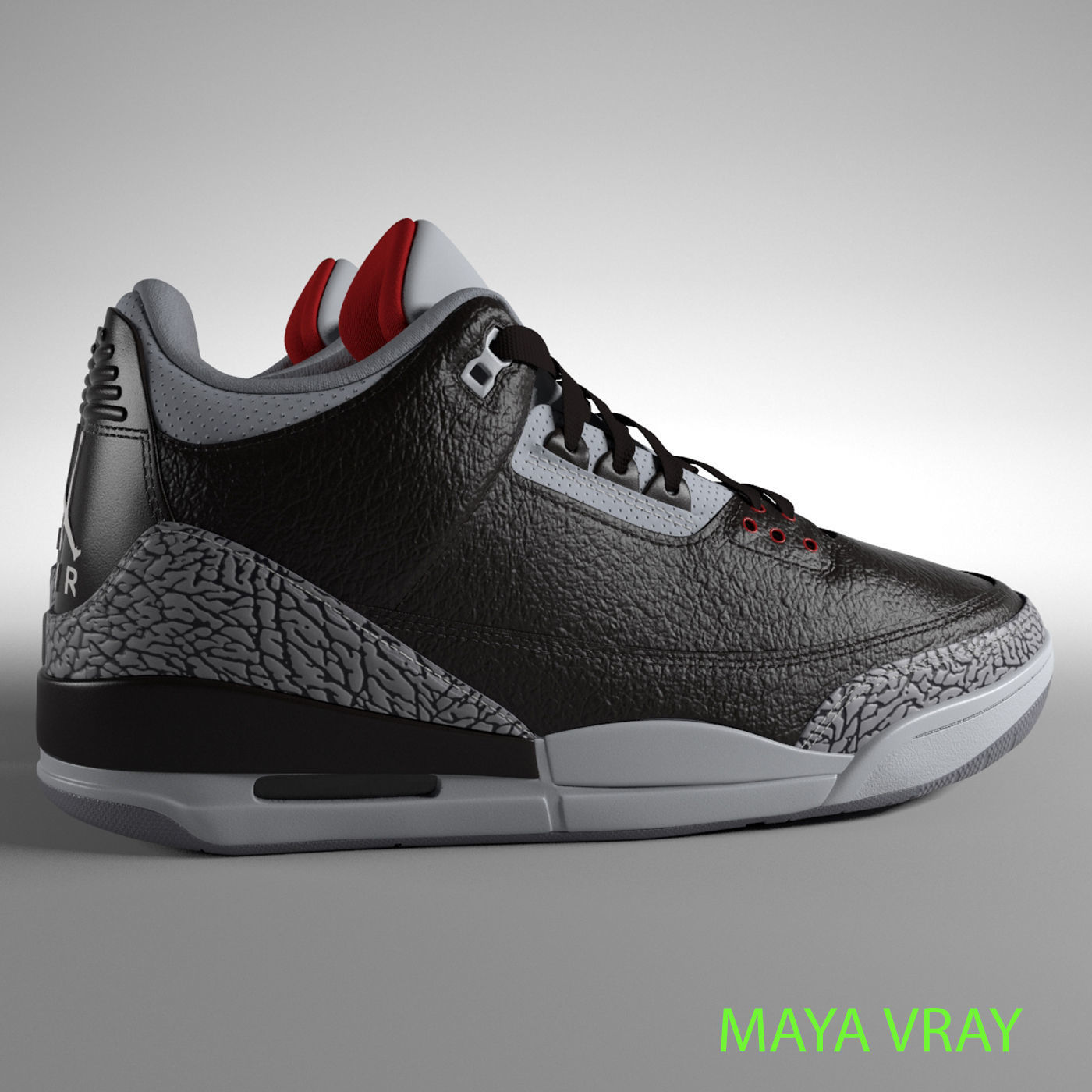 Air Jordan 3 Retro PBR 3D model_7