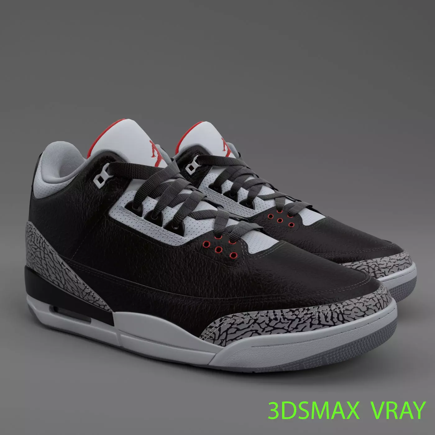Air Jordan 3 Retro PBR 3D model_0