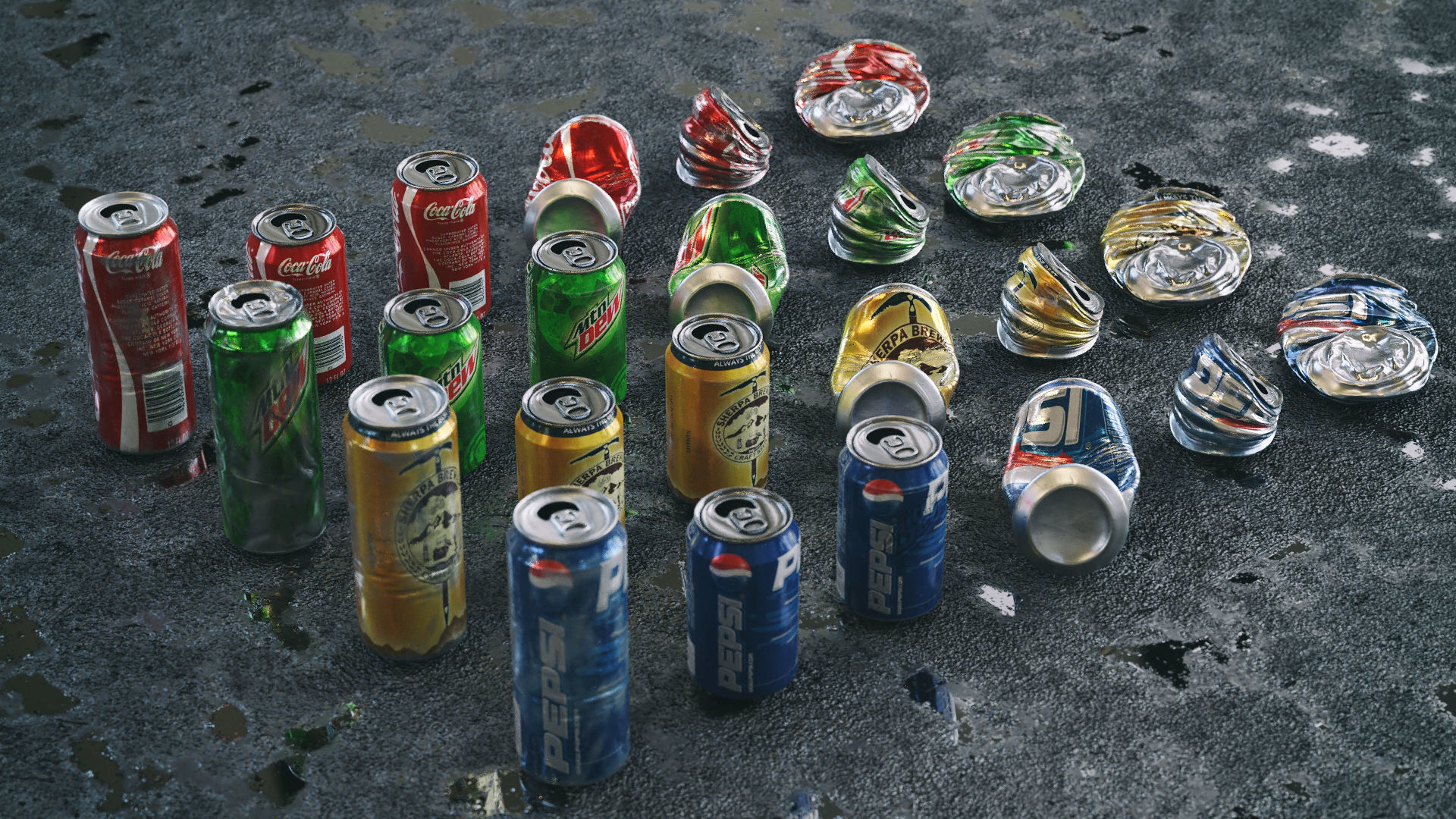Trash Cans Garbage 24 Types - 3D Asset Kit PBR Low-poly 3D model_5