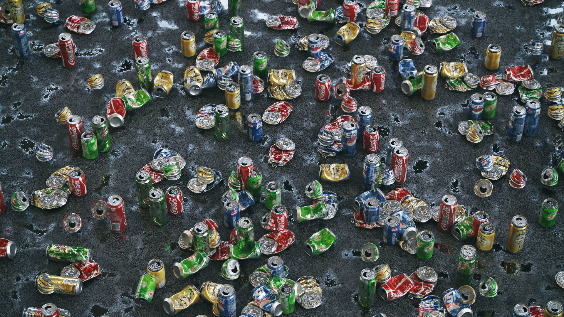 Trash Cans Garbage 24 Types - 3D Asset Kit PBR Low-poly 3D model_2