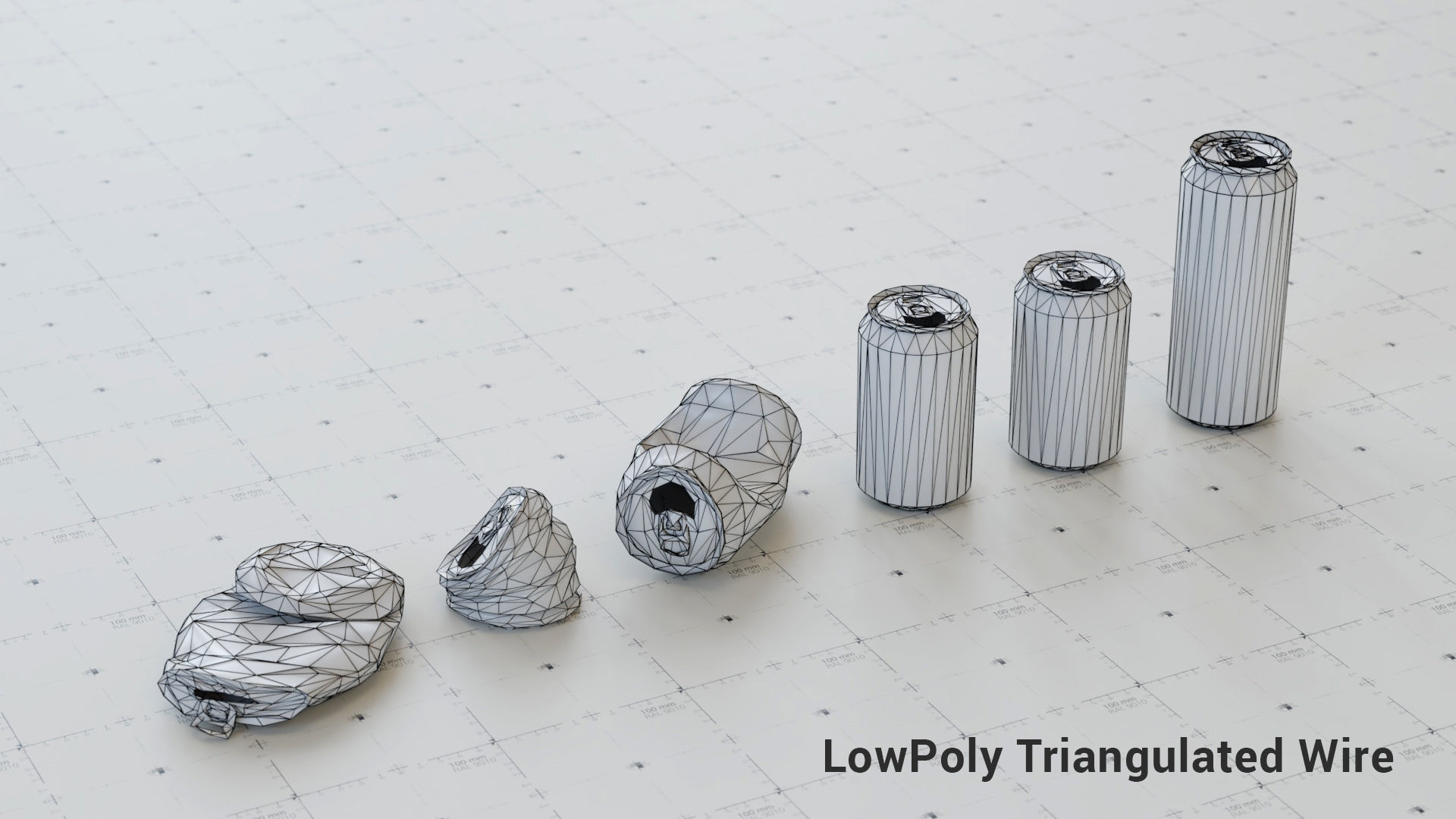 Trash Cans Garbage 24 Types - 3D Asset Kit PBR Low-poly 3D model_10