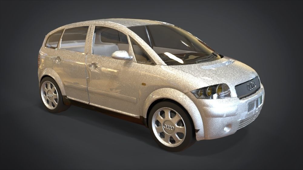 Audi A2 Low-poly  3D model