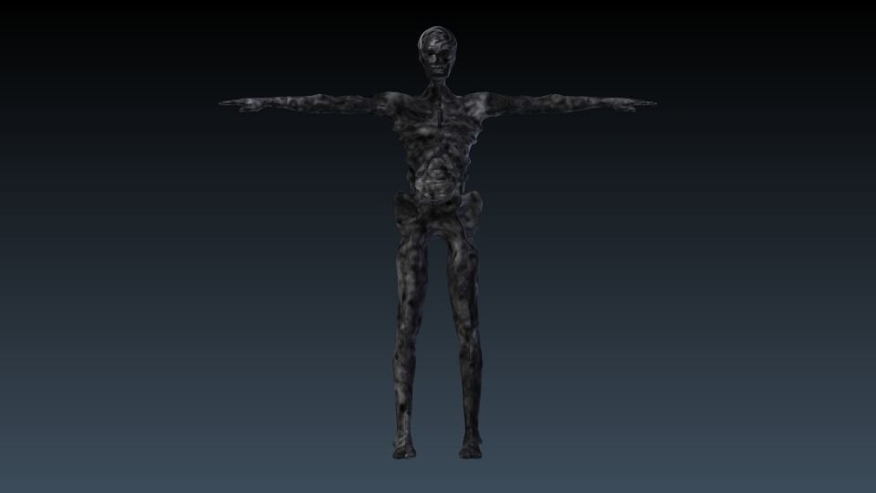 Undead human skeleton 3D model_10