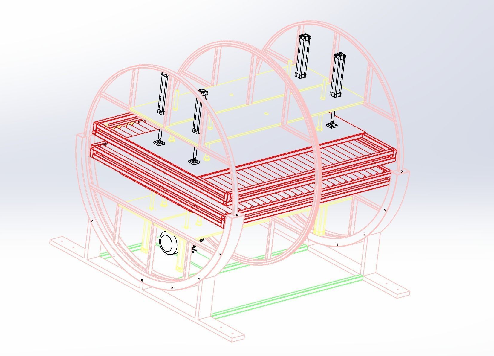 Double - station rotating conveyor 3D model_7