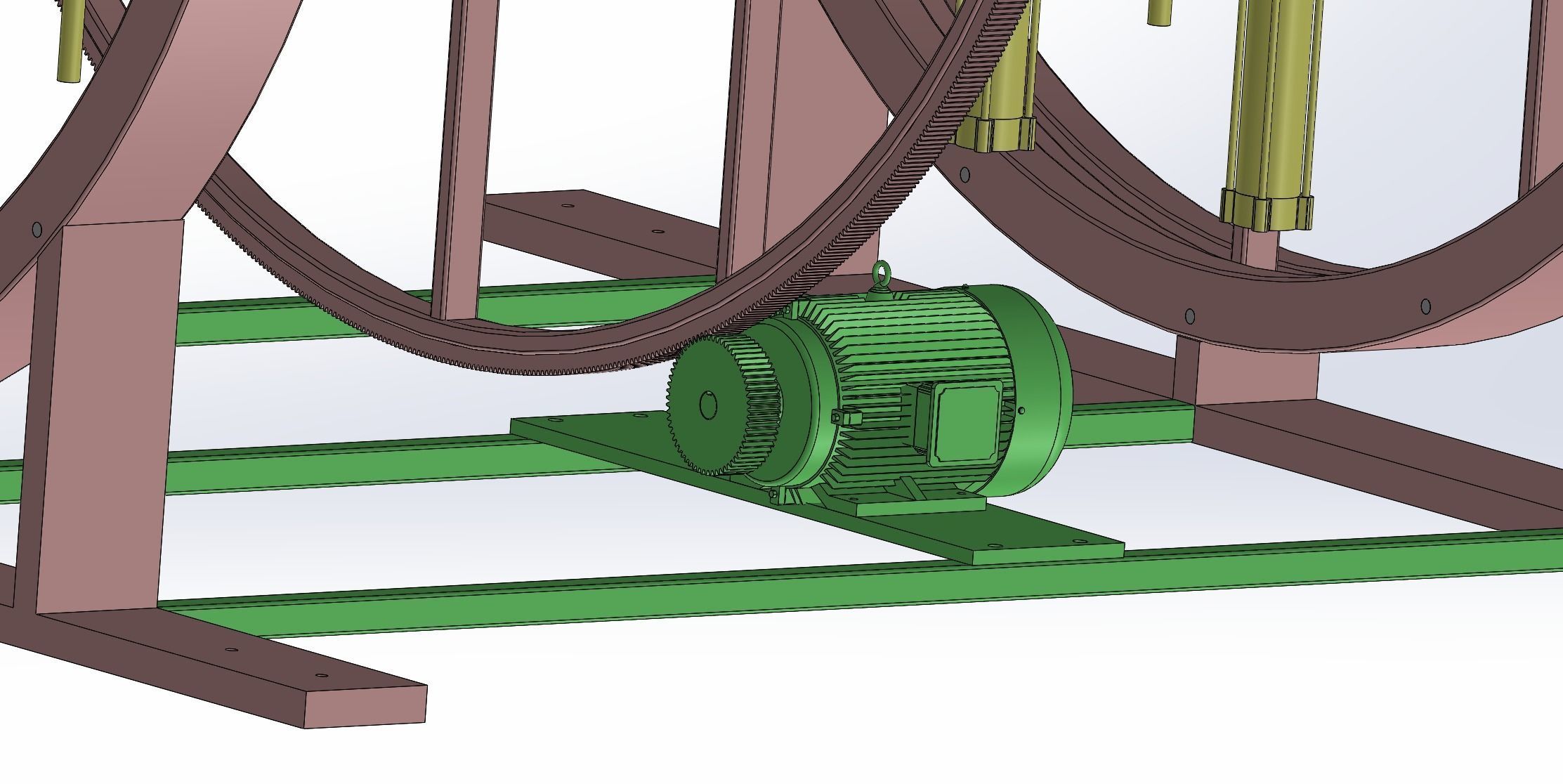 Double - station rotating conveyor 3D model_4