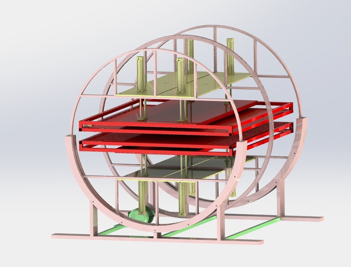 Double - station rotating conveyor 3D model_9