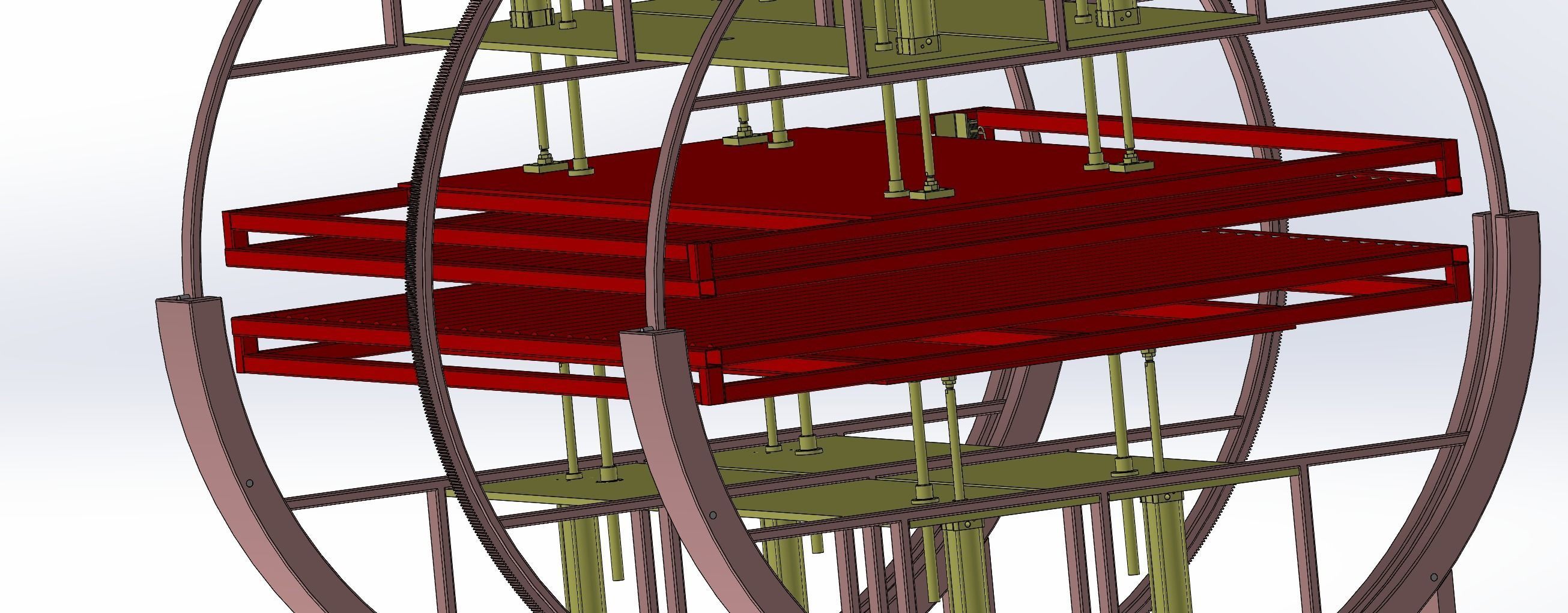Double - station rotating conveyor 3D model_5