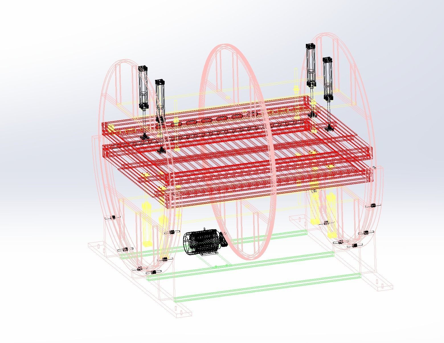 Double - station rotating conveyor 3D model_8