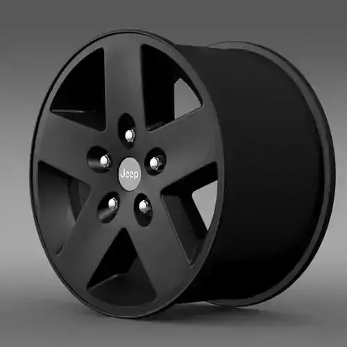 Jeep Wrangler Rubicon black rim