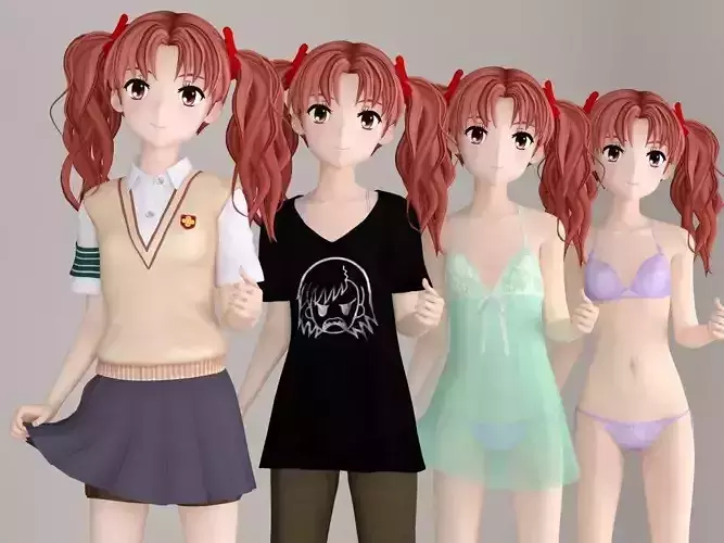 Kuroko Shirai anime girl pose 01