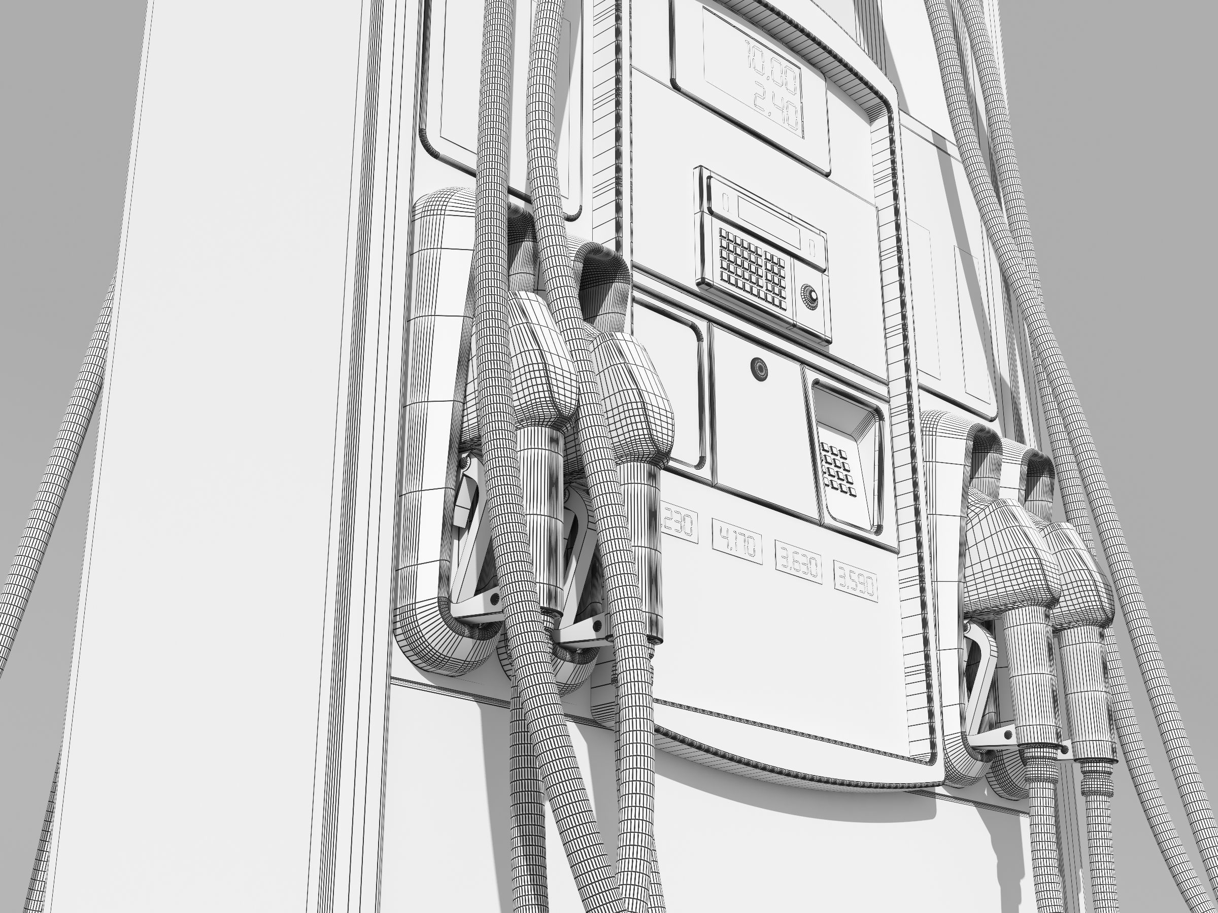 Fuel Dispenser Updated  3D model_11