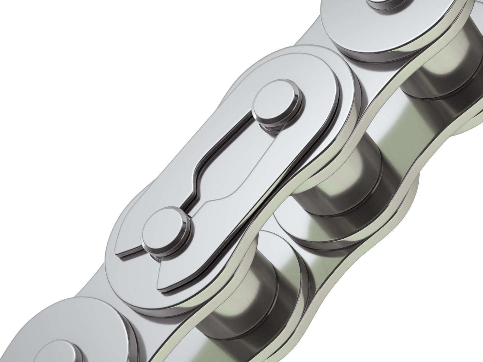 Editable roller chain without deformation along the curve 3D model_8