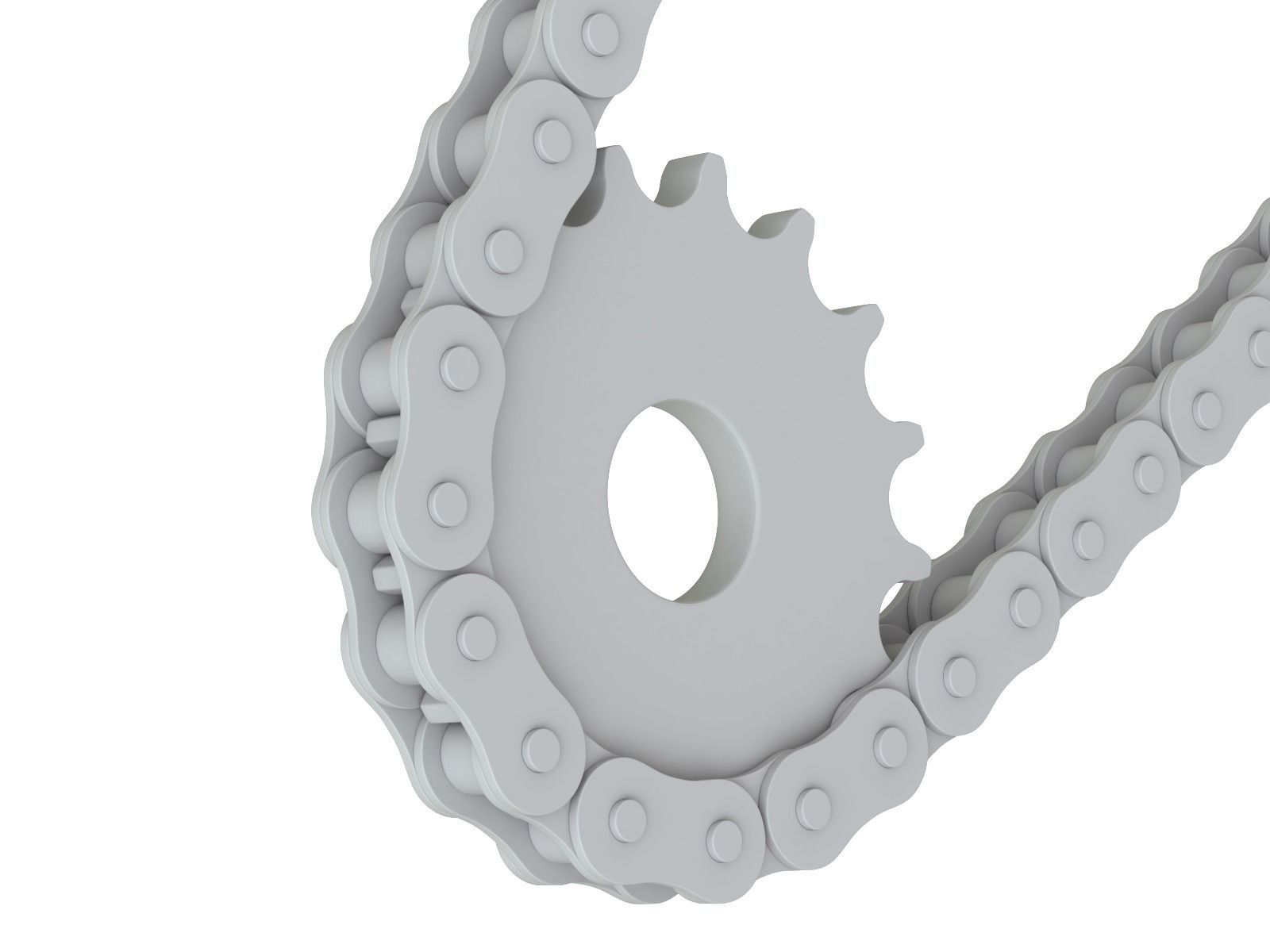 Editable roller chain without deformation along the curve 3D model_16
