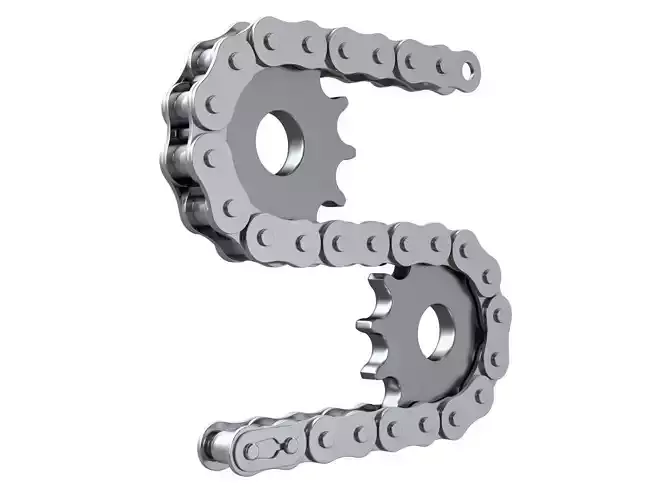 Editable roller chain without deformation along the curve