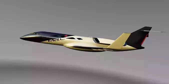 CONCEPT PRIVATE JET Low-poly 3D model
