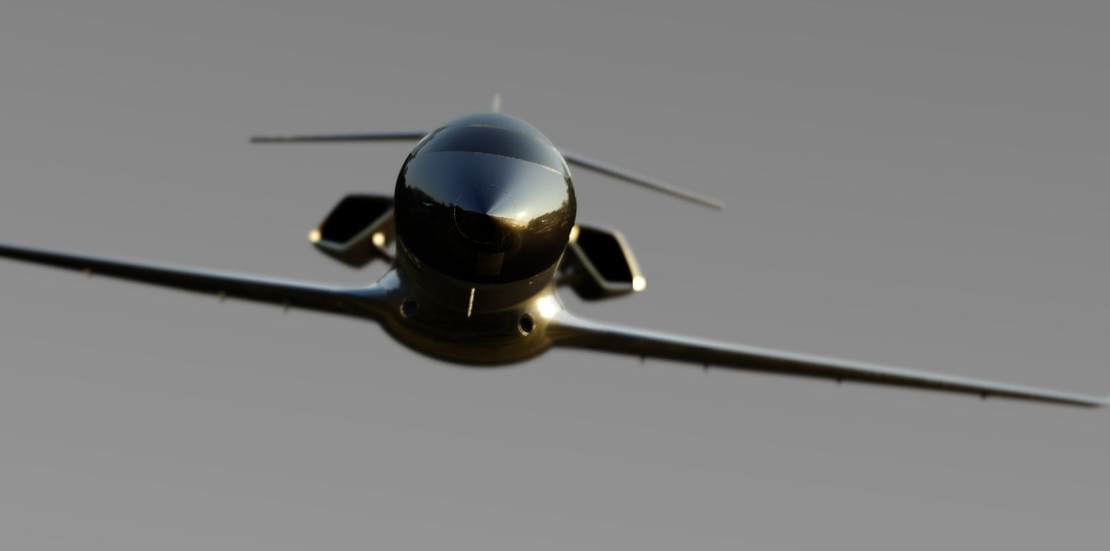 concept learjet Low-poly 3D model_2