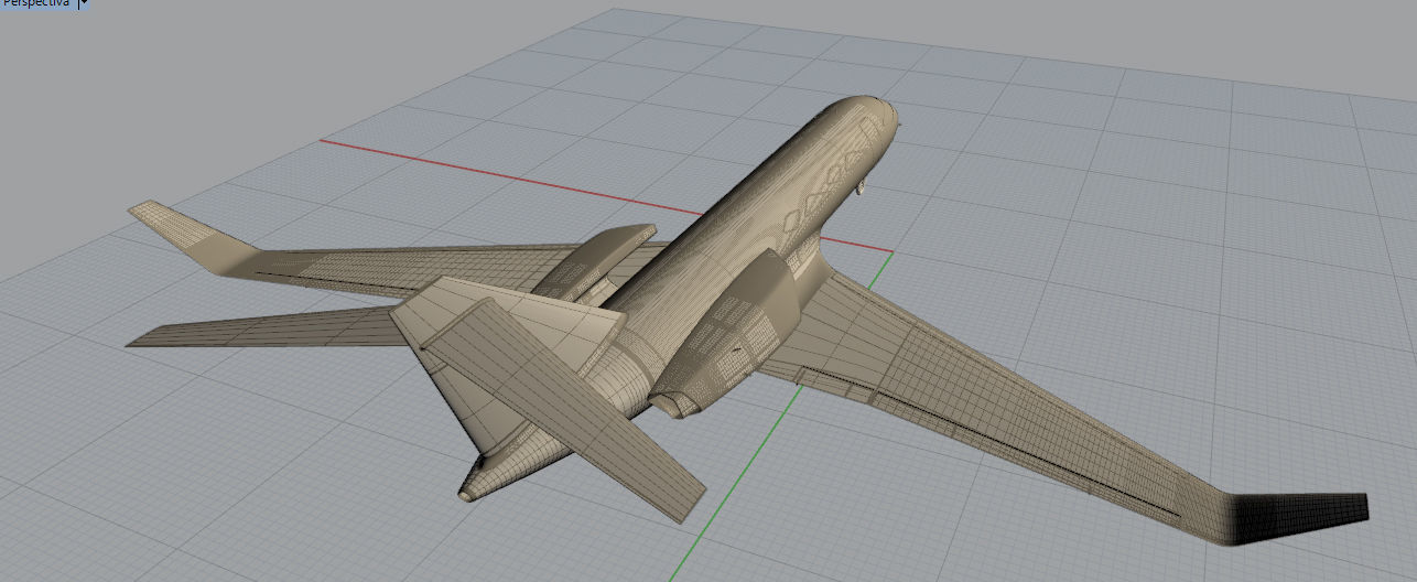 concept learjet Low-poly 3D model_6