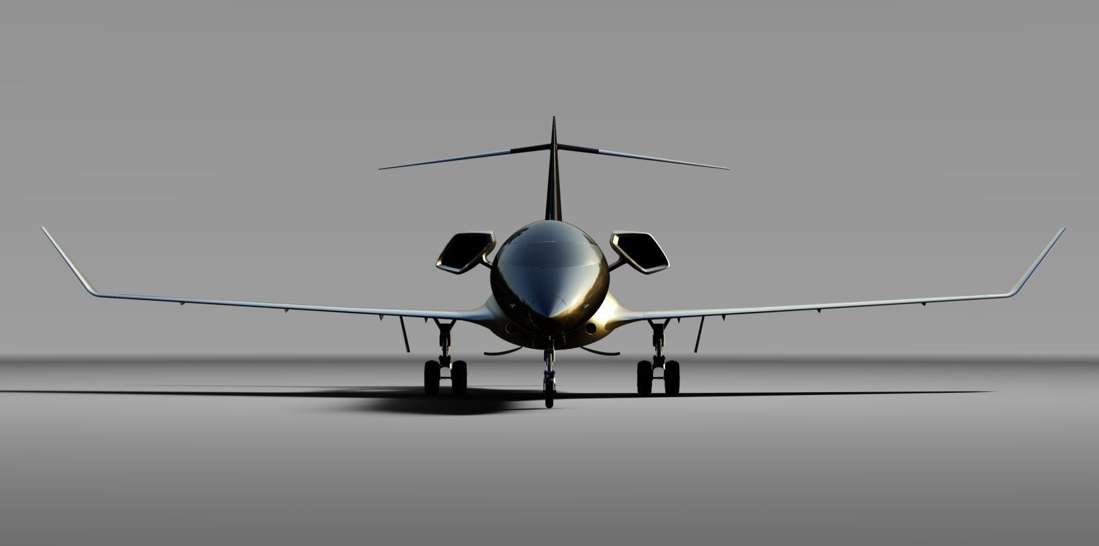 concept learjet Low-poly 3D model_8