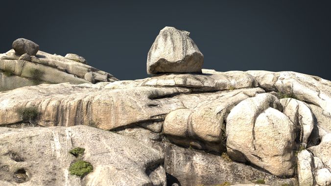 MOUNTAIN ROCKS 3 Low-poly 3D model
