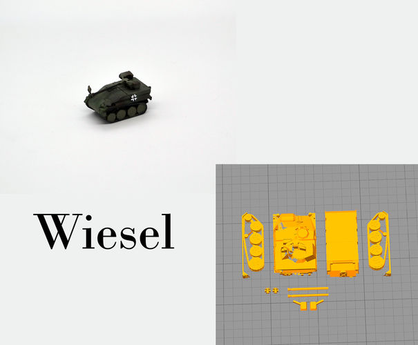 The Wiesel military tracked vehicle of the German Bundeswehr 3D model