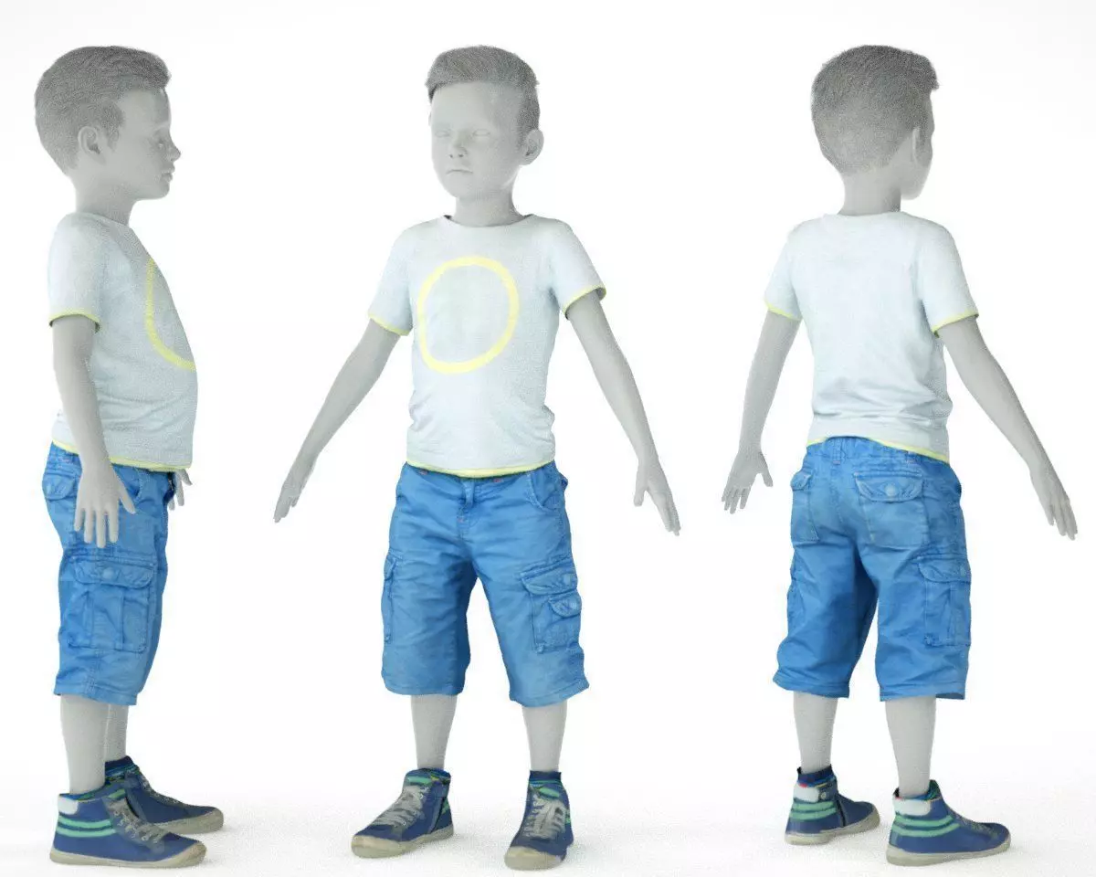 Kid Outfit 3 Low-poly 3D model