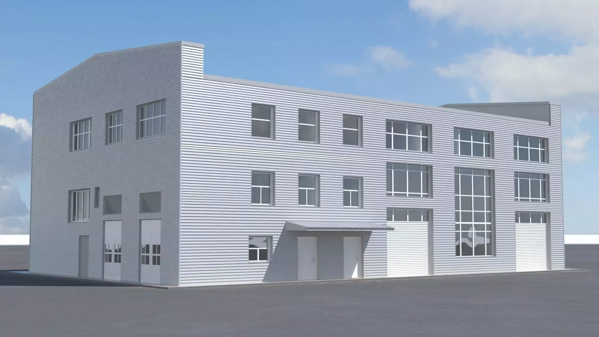 Building office v2 3D model_0