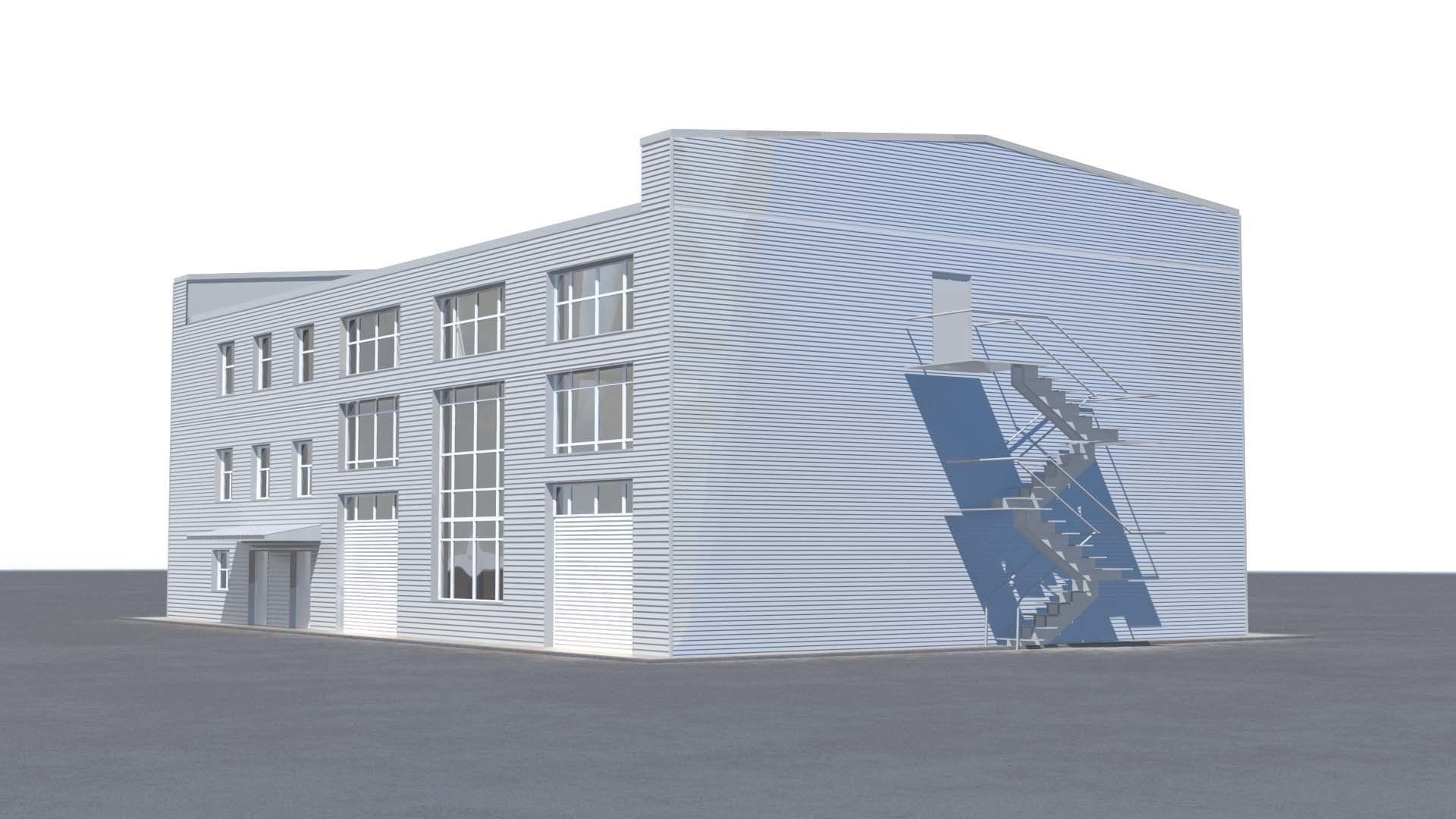 Building office v2 3D model_4