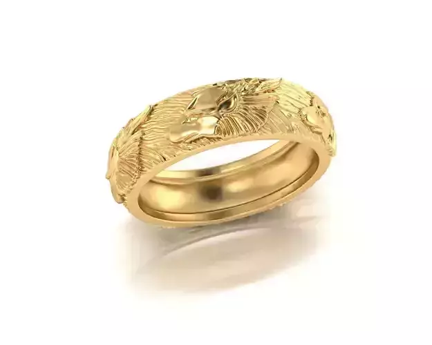 Wolf Ring G18-123 3D print model