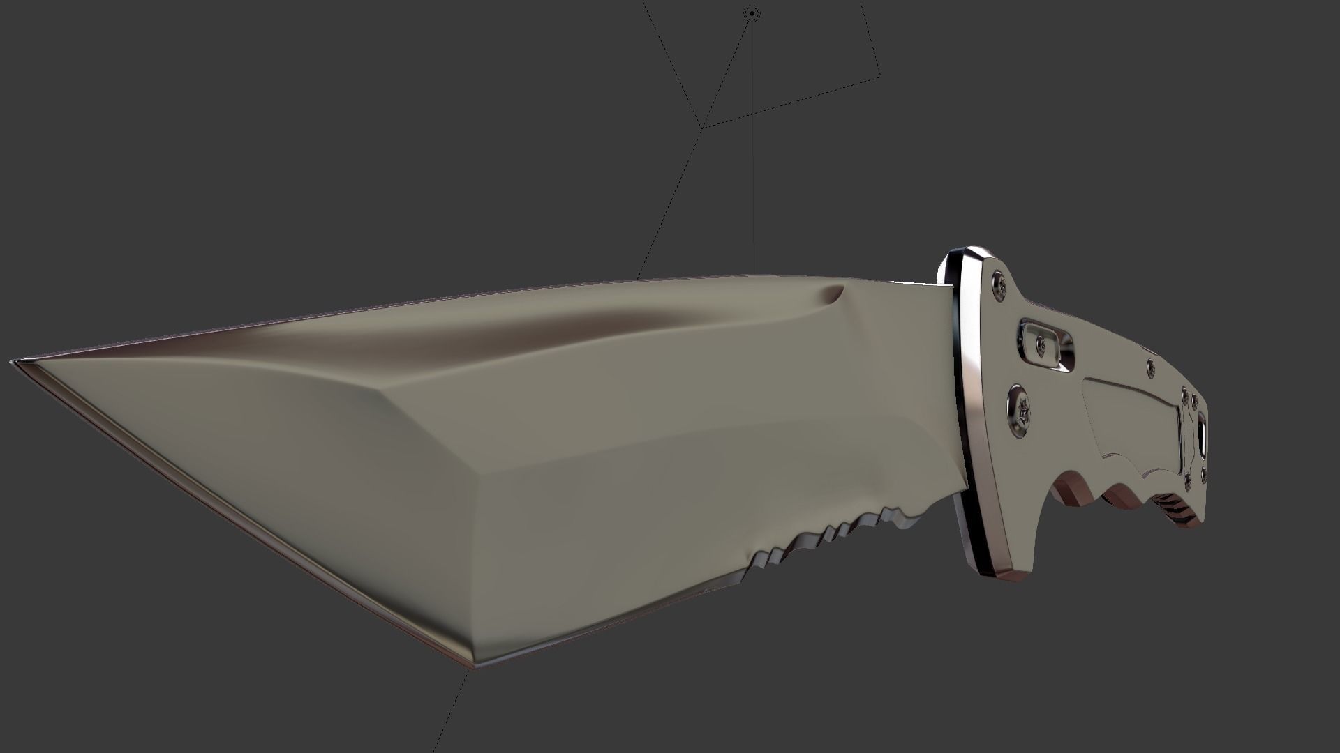 knife 3d model folding pocket 3D model_9