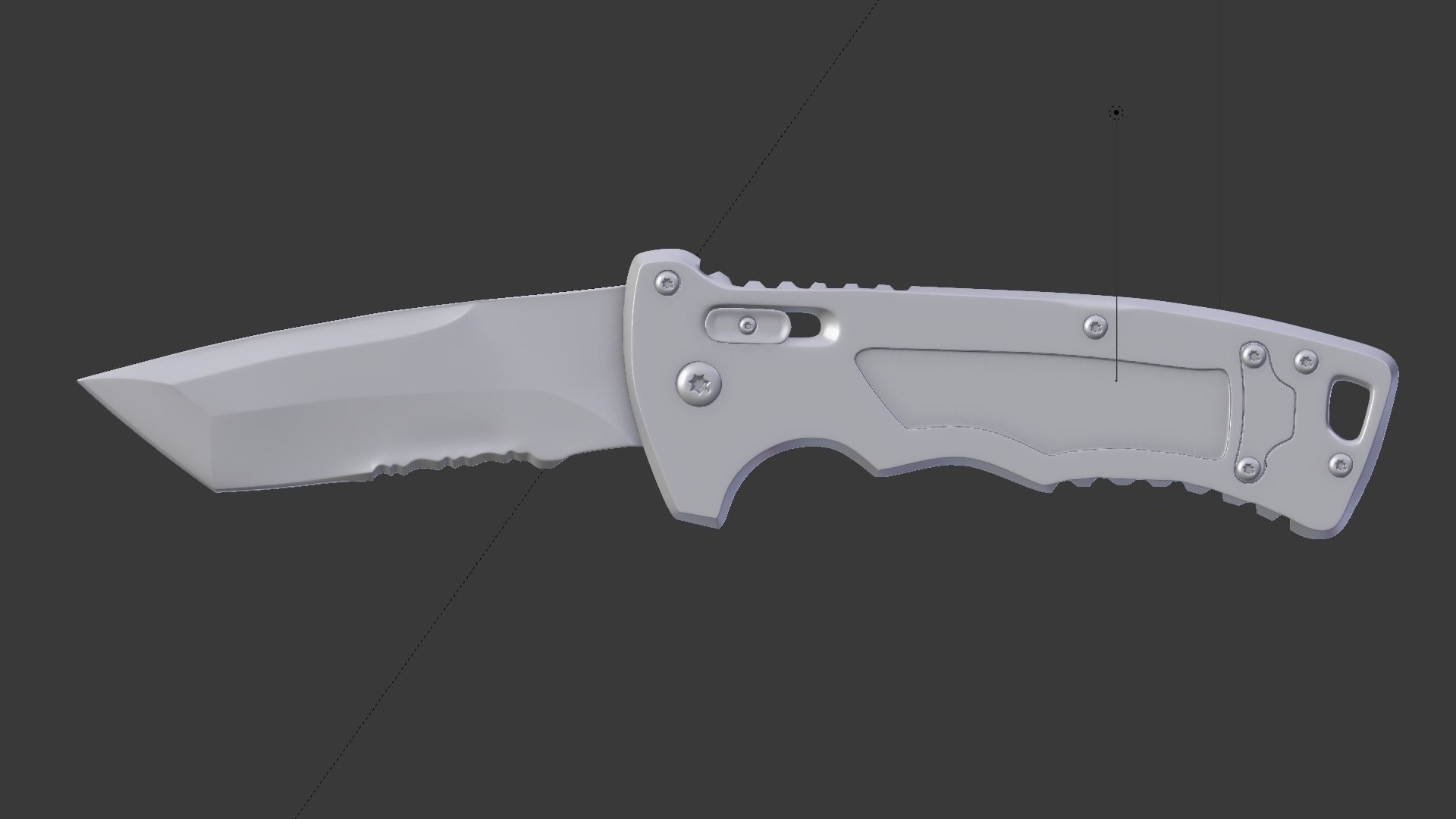 knife 3d model folding pocket 3D model_7