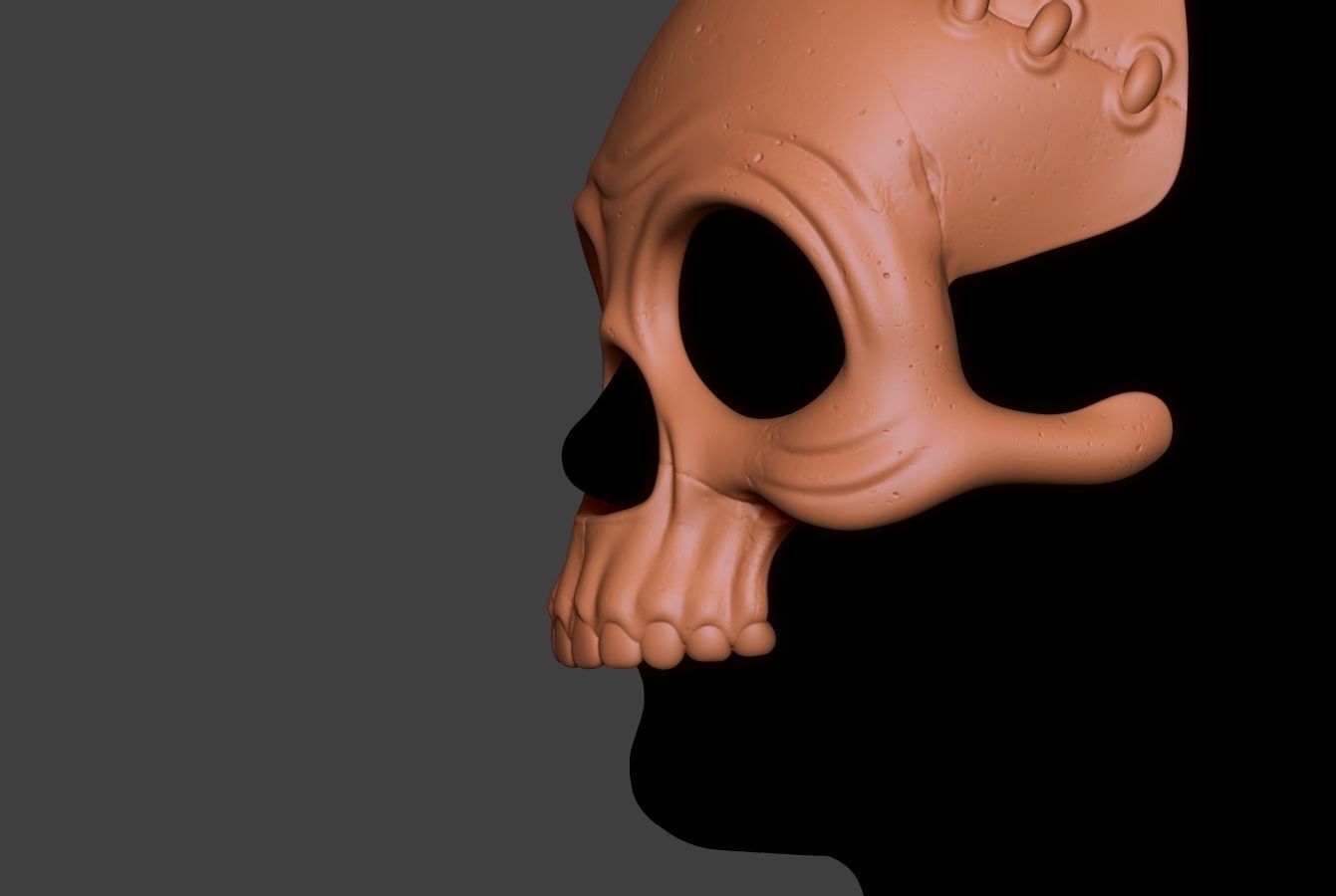 Skull Mask 6 3D print model_4