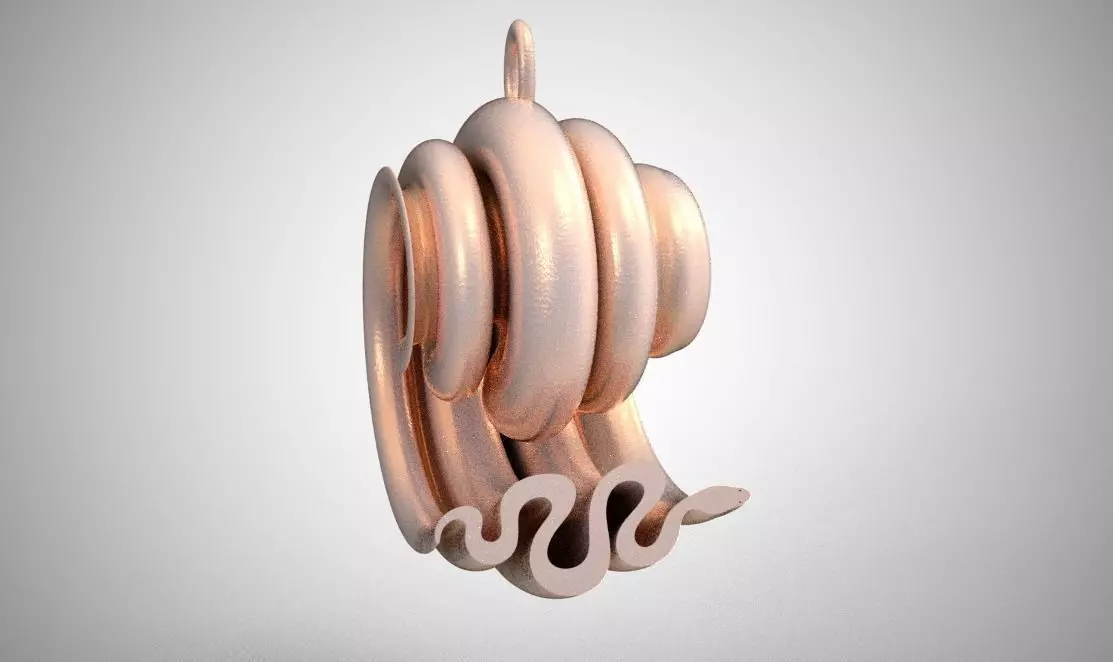Spiral Snake Necklace 3D print model